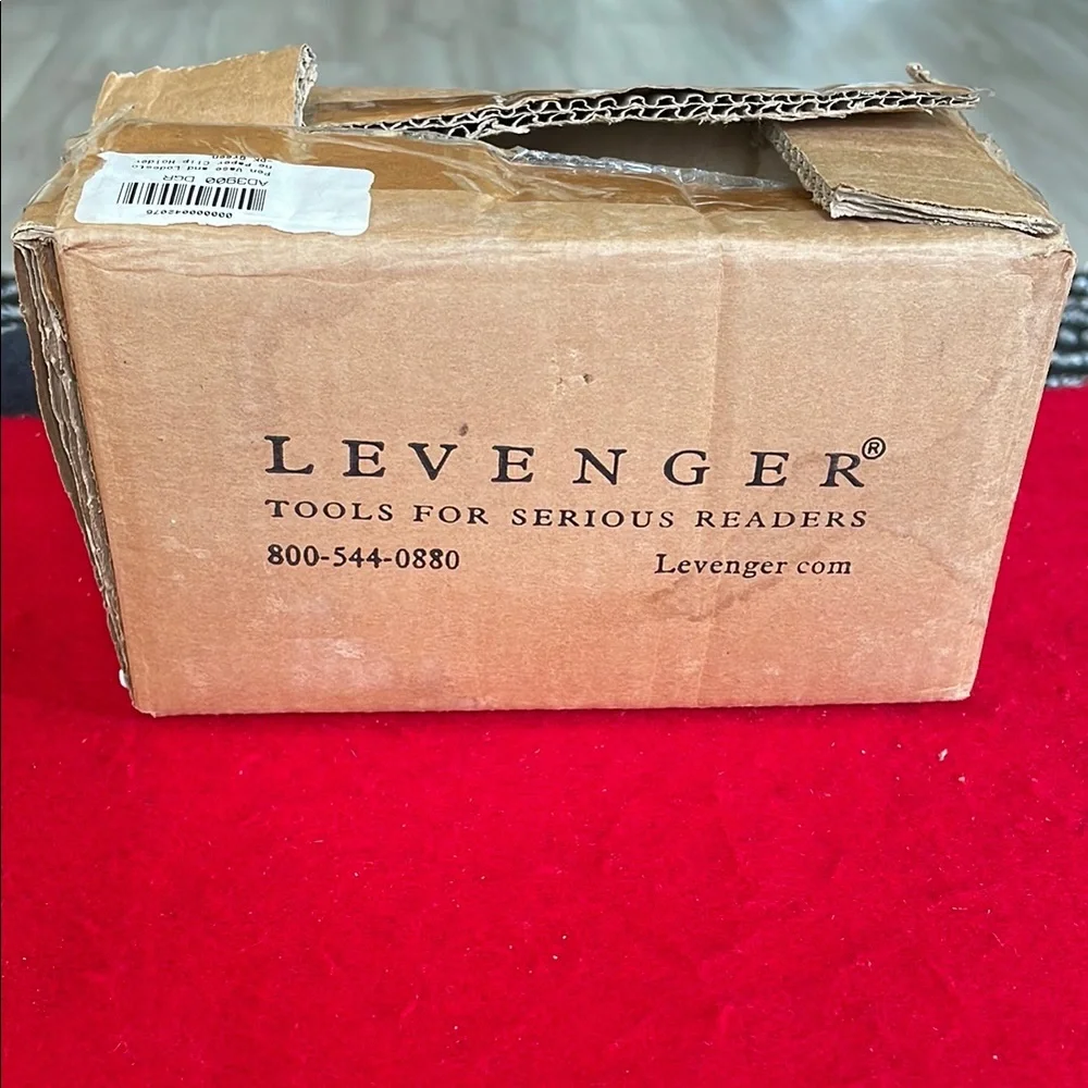 Vintage Levenger Pen Vase and Lodestone Paper Clip Holder Set